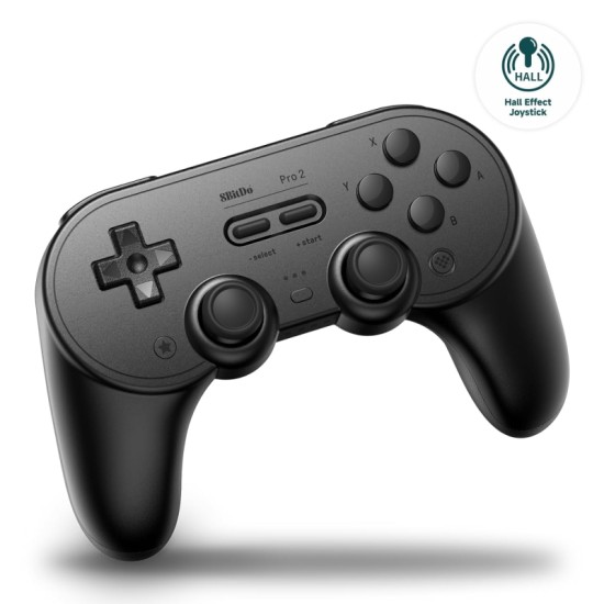 8Bitdo Pro 2 Gamepad Hall Effect Version - Bluetooth and Type C - Nintendo Switch/PC/MAC/Android/Raspberry Black