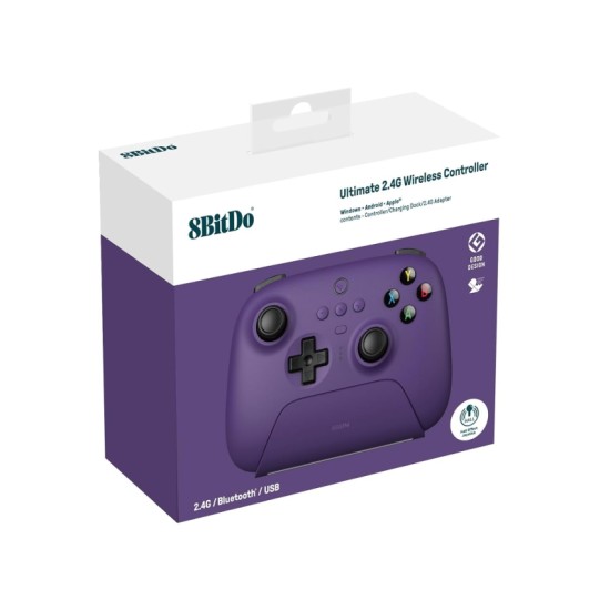 8Bitdo Ultimate with Charging Dock Ασύρματο Gamepad για Android / IOS / PC Purple