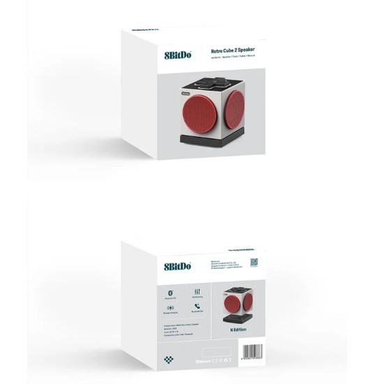 8BitDo Retro Cube 2 Bluetooth Ηχείο με Charging Dock (Bluetooth/2.4G/USB/5W) N Edition