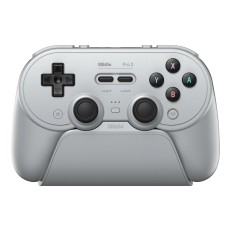 8BitDo Pro 3 Bluetooth Gamepad με Charging Dock (2.4G/BT/USB) για Switch(1&2)/Windows/Android/Apple/SteamOS – Gray