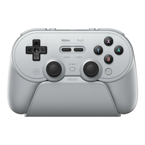 8BitDo Pro 3 Bluetooth Gamepad με Charging Dock (2.4G/BT/USB) για Switch(1&2)/Windows/Android/Apple/SteamOS – Gray