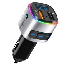 Criacr V5.0 Bluetooth FM Transmitter για Αυτοκίνητο (QuickCharge 3.0/2 USB/7 RGB Χρώματα) Silver Criacr V5.0 Bluetooth FM Transmitter για Αυτοκίνητο (QuickCharge 3.0/2 USB/7 RGB Χρώματα) Silver