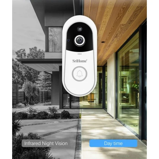 Srihome DH004-4MP Ασύρματο IP Κουδούνι Πόρτας με Κάμερα και WiFi 1080P Srihome DH004-4MP Ασύρματο IP Κουδούνι Πόρτας με Κάμερα και WiFi 1080P