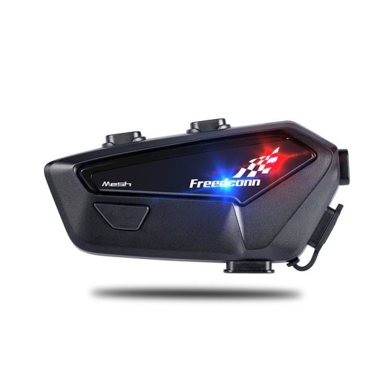 FreedConn FX Pro Ενδοεπικοινωνία Μονή για Κράνος Μηχανής Bluetooth Mesh 1200m έως 6 χρήστες (Φων. Εντολές/Ήχος Sony/Μπατ. 1100mAh/IP67/AI Noise Reduc.)