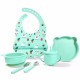 Giggles and Co. Baby Feeding Set Llama Green 6pcs