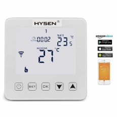 Hysen Hysen HY08-1 Ψηφιακός Θερμοστάτης Χώρου Smart με Οθόνη Αφής και Wi-Fi Λευκός Hysen Hysen HY08-1 Ψηφιακός Θερμοστάτης Χώρου Smart με Οθόνη Αφής και Wi-Fi Λευκός