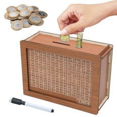 Kakeibo Box Γιαπωνέζικος Κουμπαράς Ξύλινος Ρετρό για Αποταμίευση 3000€ - Καφέ Kakeibo Box Γιαπωνέζικος Κουμπαράς Ξύλινος Ρετρό για Αποταμίευση 3000€ - Καφέ