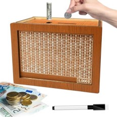 Kakeibo Box Γιαπωνέζικος Κουμπαράς Ξύλινος Ρετρό για Αποταμίευση 5000€ - Καφέ Kakeibo Box Γιαπωνέζικος Κουμπαράς Ξύλινος Ρετρό για Αποταμίευση 5000€ - Καφέ