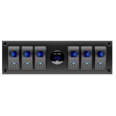 Kewig SP7 Πάνελ με 6 Αδιάβροχους Διακόπτες(IP67) και Βολτόμετρο (Θαλάσσια Σκάφη/Αυτοκίνητα/Τρακτέρ) Kewig SP7 Πάνελ με 6 Αδιάβροχους Διακόπτες(IP67) και Βολτόμετρο (Θαλάσσια Σκάφη/Αυτοκίνητα/Τρακτέρ)