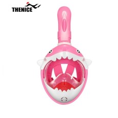 Thenice KF-3  Παιδική Μάσκα Θαλάσσης Καρχαριάκι (Baby Shark) Full Face Snorkel Mask (XS/S) (Ροζ) 