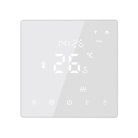 Hysen HY610 WIFI Έξυπνος Θερμοστάτης Smart & Internet control για Αέριο/Πετρέλαιο (3A/Οθόνη LCD) Λευκός