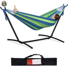 Wild Path Υπέρδιπλη Αιώρα με Μεταλλική Βάση Υφασμάτινη 250x165cm (WP-01382) Blue Wild Path Υπέρδιπλη Αιώρα με Μεταλλική Βάση Υφασμάτινη 250x165cm (WP-01382) Blue