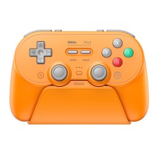 8BitDo Pro 3 Bluetooth Gamepad με Charging Dock (2.4G/BT/USB) για Switch(1&2)/Windows/Android/Apple/SteamOS – Orange