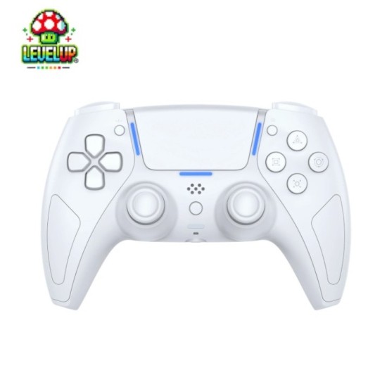 LevelUp Phantom X Ασύρματο Bluetooth Controller για PS5 / PC / Android / iOS με Hall Effect Μοχλούς, Δόνηση & LED Light Bar – Frost White