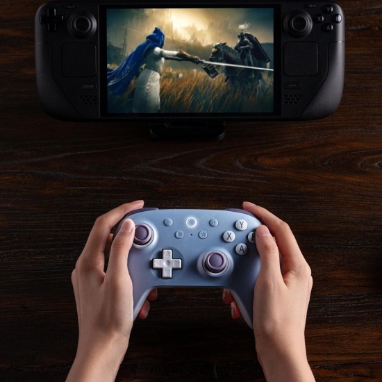 8BitDo Ultimate 2C Wireless Controller για Windows/Android (2.4Ghz/Bluetooth/Hall Effect Μοχλοί/Δόνηση Rumble) Blueberry
