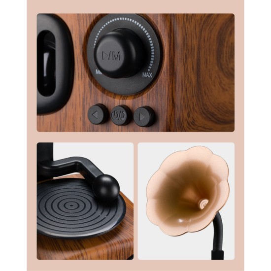 Old Street Audio AS90 Old-school Ηχείο με Bluetooth Ξύλινο (5W/Μπαταρία 1800mAh/Bluetooth 5.4/FM Radio/USB/TF/AUX/TWS)