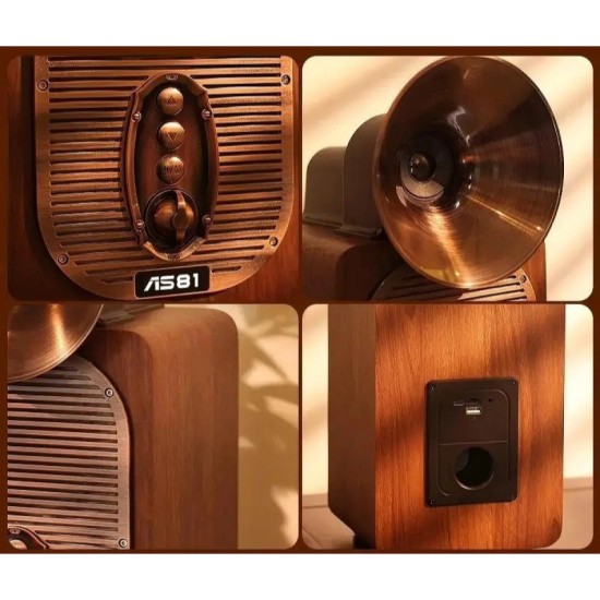 Old Street Audio AS81 Ασύρματο Ηχείο Retro Ξύλινο (30W/Μπαταρία 4000mAh/Bluetooth 5.4/USB/TF/FM Radiο/TWS)