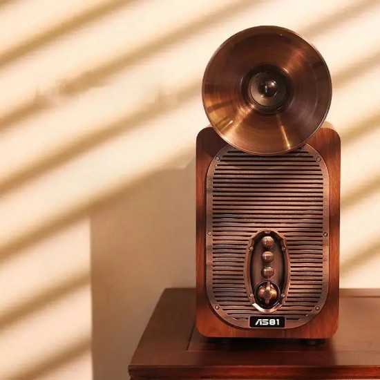 Old Street Audio AS81 Ασύρματο Ηχείο Retro Ξύλινο (30W/Μπαταρία 4000mAh/Bluetooth 5.4/USB/TF/FM Radiο/TWS)