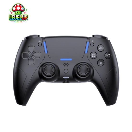 LevelUp Phantom X Ασύρματο Bluetooth Controller για PS5 / PC / Android / iOS με Hall Effect Μοχλούς, Δόνηση & LED Light Bar – Void Black
