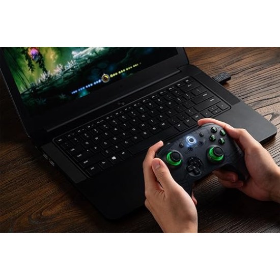 8BitDo Ultimate 2C Wireless Controller για Windows/Android (2.4Ghz/Bluetooth/Hall Effect Μοχλοί/Δόνηση Rumble) Transparent Black