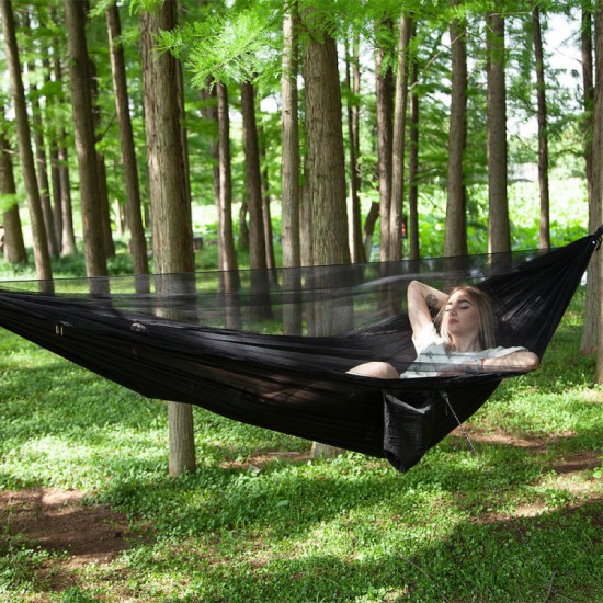 Kepeak Αιώρα Διπλή με Κουνουπιέρα 260x140cm - Μαύρη BL007MSQAU Kepeak Αιώρα Διπλή με Κουνουπιέρα 260x140cm - Μαύρη BL007MSQAU