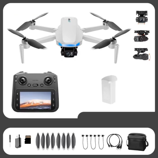 Drayven S-X1 – GPS 4K Drone με 3-Axis Gimbal, 5G Transmission & Follow Mode (Οθόνη 5.6″/Αυτόματη Επιστροφή/EIS) Λευκό