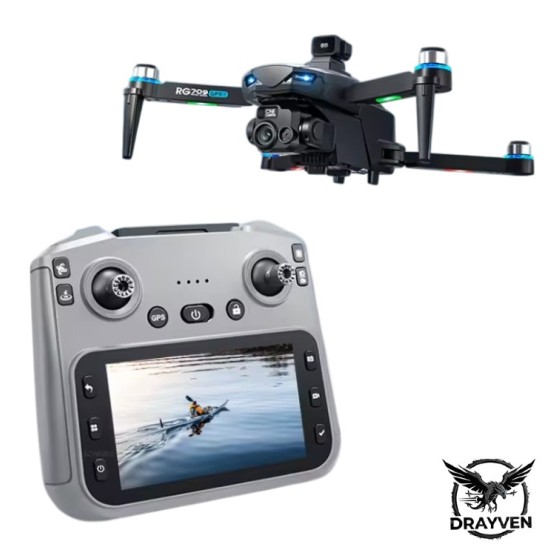 Drayven RG709 Pro – GPS Drone με Remote Control Screen 4.5", Brushless Motor & Αισθητήρα Αποφυγής Εμποδίων (3800mAh/Αυτόματη Επιστροφή) Μαύρο