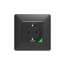 MOES WK-Y-EU-WH-MS Smart WiFi Χωνευτή Πρίζα Τοίχου (16Α) Μαύρη