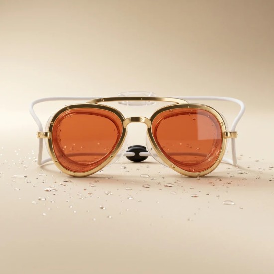 Lumare Premium Γυαλιά Κολύμβησης με Amber Φακούς και Χρυσό Σκελετό Lumare Premium Γυαλιά Κολύμβησης με Amber Φακούς και Χρυσό Σκελετό