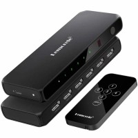 Lemorele G96 HDMI Switch 5-σε-1 με Τηλεχειριστήριο IR (4K@60Hz/HDCP/Plug & Play) Black