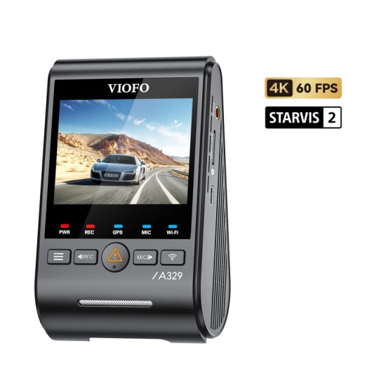 VIOFO A329 1CH Κάμερα Αυτοκινήτου 4K 60FPS με GPS, Wi-Fi 6, HDR και Αισθητήρα Sony STARVIS 2 - Υποστήριξη Αποθήκευσης SSD
