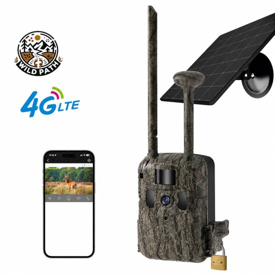 Wild Path T6 4G Κάμερα για Κυνηγούς, Μελισσοκόμους και Αγρότες με SIM, GPS και Ηλιακό Πάνελ (1080P/24000mAh/IP66) Wild Path T6 4G Κάμερα για Κυνηγούς, Μελισσοκόμους και Αγρότες με SIM, GPS και Ηλιακό Πάνελ (1080P/24000mAh/IP66)