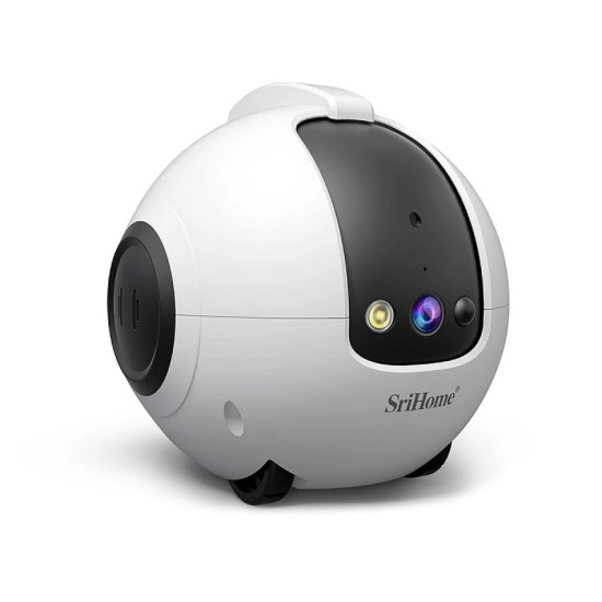 Srihome DH013 4MP Έξυπνη Κάμερα Παρακολούθησης Κατοικιδίων WiFi με Νυχτερινή Λήψη, AI Tracking & Μπαταρία 10000mAh