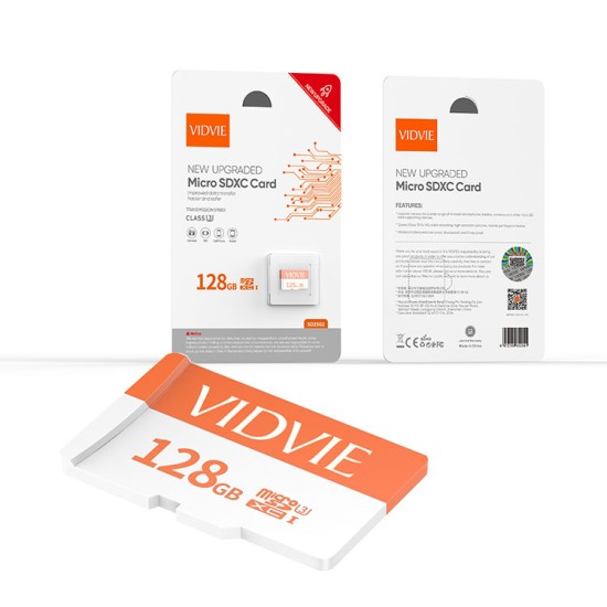VIDVIE SD2502 Micro SDHC 128GB Class U3 Κάρτα Μνήμης mSD 100R/50W VIDVIE SD2502 Micro SDHC 128GB Class U3 Κάρτα Μνήμης mSD 100R/50W