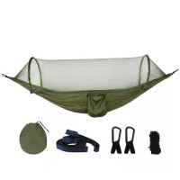 Kepeak Αιώρα Μονή με Κουνουπιέρα Αυτόματη 250x120cm - Xακί MNGG007
