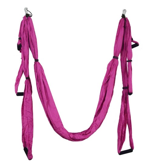 Kepeak Aerial Swing Anti-Gravity Silk Αιώρα με λαβές Yoga και Pilates (Pink)