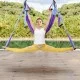 Kepeak Aerial Swing Anti-Gravity Silk Αιώρα με λαβές Yoga και Pilates (Violet and Light Purple)