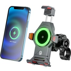 Kewig M23-A Αντικραδασμική Περιστρεφόμενη 360° Βάση Κινητού 3.5" έως 7.0" για Μηχανή/Ποδήλατο Αλουμινίου με Ασύρματη Φόρτιση Qi 15W με Κλείδωμα Ασφαλείας Kewig M23-A Αντικραδασμική Περιστρεφόμενη 360° Βάση Κινητού 3.5" έως 7.0" για Μηχανή/Ποδήλατο Αλουμινίου με Ασύρματη Φόρτιση Qi 15W με Κλείδωμα Ασφαλείας