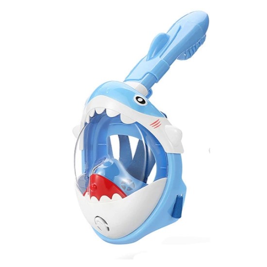 Thenice KF-3  Παιδική Μάσκα Θαλάσσης Καρχαριάκι (Baby Shark) Full Face Snorkel Mask (XS/S) (Mπλε)