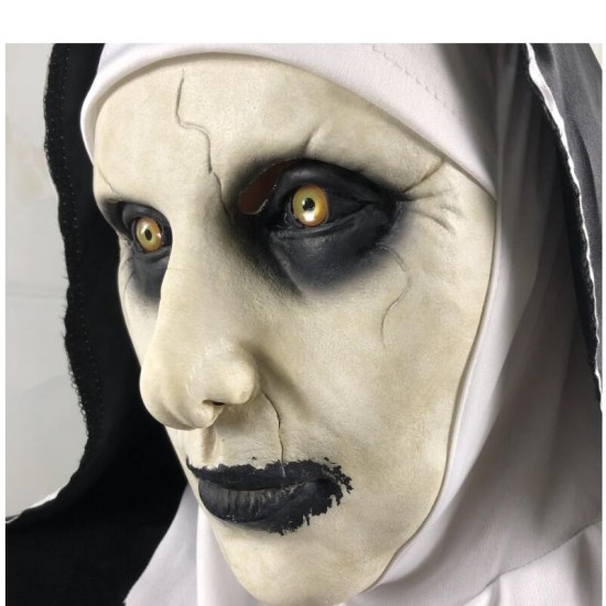 Μάσκα The Nun Καλόγρια Με Μαντήλι για Απόκριες/Halloween/Cosplay 38744