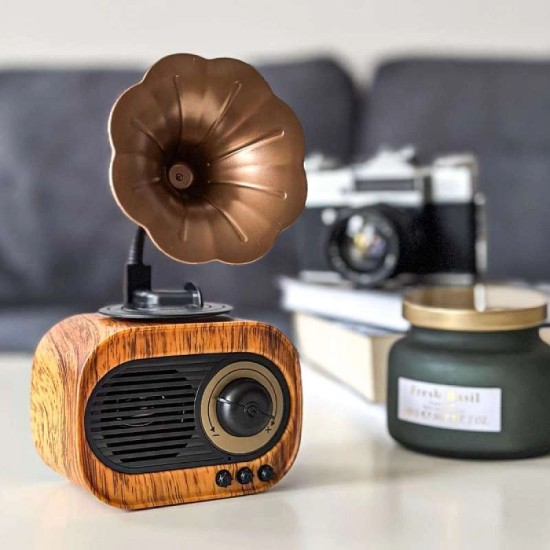 Old Street Audio AS70 Old-school Bluetooth Ηχείο Ξύλινο (5W/Μπαταρία 1200mAh/Bluetooth 5.4/FM Radio/USB/TF/AUX/TWS)
