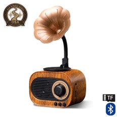 Old Street Audio AS70 Old-school Bluetooth Ηχείο Ξύλινο (5W/Μπαταρία 1200mAh/Bluetooth 5.4/FM Radio/USB/TF/AUX/TWS)