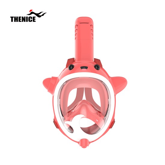 Thenice KF-5 Παιδική Μάσκα Θαλάσσης Φαλαινάκι με Νεροπίστολο Full Face Snorkel Mask (XS) Orange