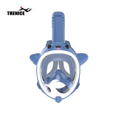 Thenice KF-5 Παιδική Μάσκα Θαλάσσης Φαλαινάκι με Νεροπίστολο Full Face Snorkel Mask (XS) Blue