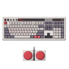 8BitDo Retro Mechanical Keyboard-108 Edition Ασύρματο Gaming Πληκτρολόγιο με Kailh Box White Διακόπτες & Super Buttons (Αγγλικό US)
