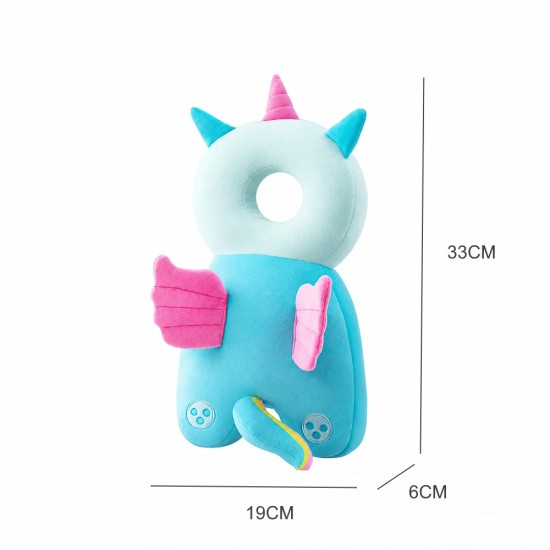 Giggles and Co. Προστατευτικό Μαξιλάρι Κεφαλιού Μωρού "Blue Unicorn" Velvet (5 έως 48 μηνών)