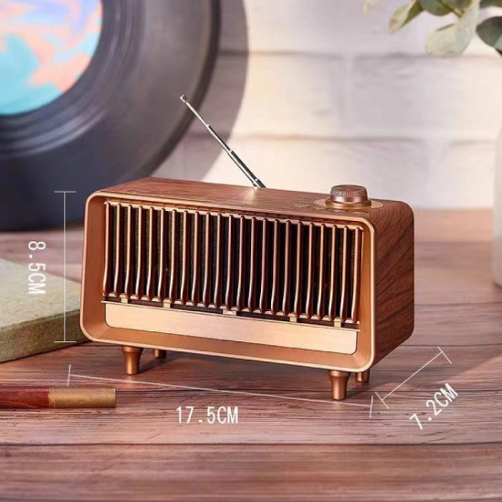 Old Street Audio AS25 Old-school Ασύρματο Ηχείο Ξύλινο (10W/Μπαταρία 1800mAh/Bluetooth 5.4/FM Radio/USB/TF/AUX/TWS)