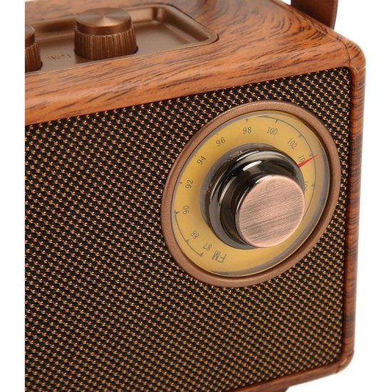 Old Street Audio Retro AS23 Ασύρματο Ηχείο Ξύλινο (5W/Μπαταρία 1500mAh/Bluetooth 5.4/FM Radio/USB/TF/AUX/TWS)