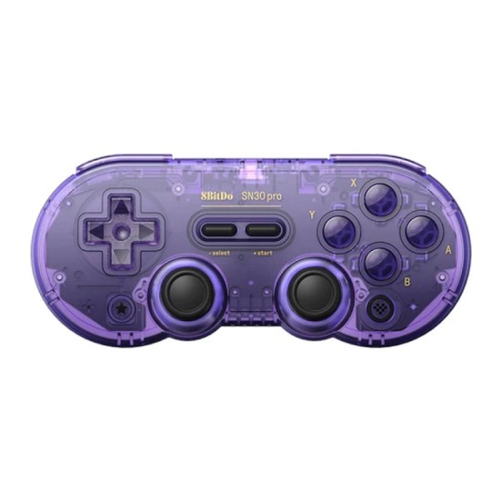 8BitDo SN30 Pro Special Edition Ασύρματο & Ενσύρματο Gamepad για PC / Android / Steam Deck / Raspberry Pi (Hall Effect) - Crystal Purple