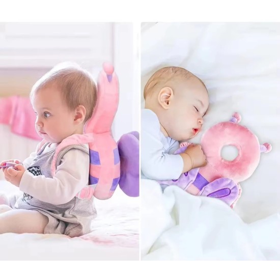 Giggles and Co. Προστατευτικό Μαξιλάρι Κεφαλιού Μωρού "Pink Butterfly" (5 έως 48 μηνών)